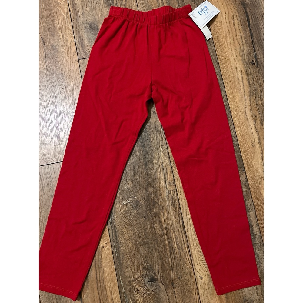 Bailey Boys Size 10 Red Cotton Leggings NWT